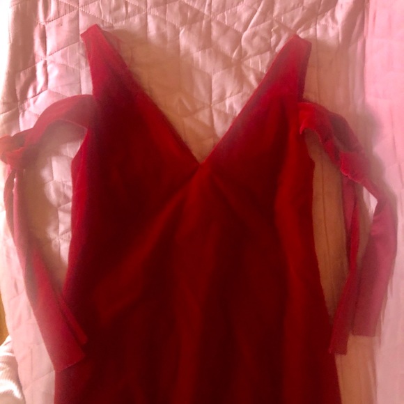 NWT Massimo Dutti Red Velvet Dress sz 4 - Picture 6 of 8